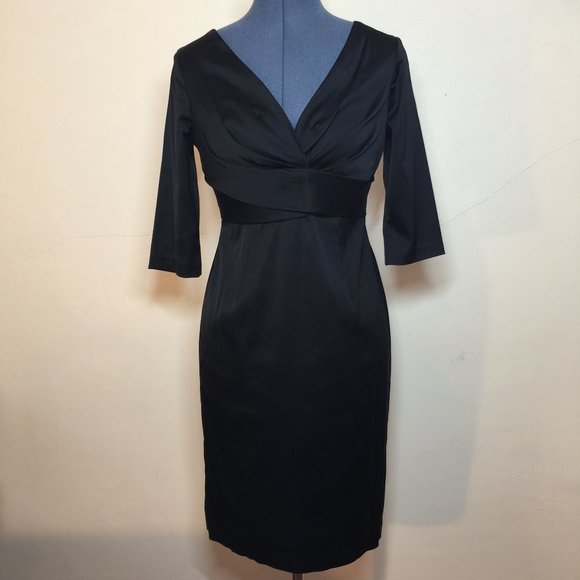 Donna Ricco New York Black Dress Size 4P - Picture 1 of 5